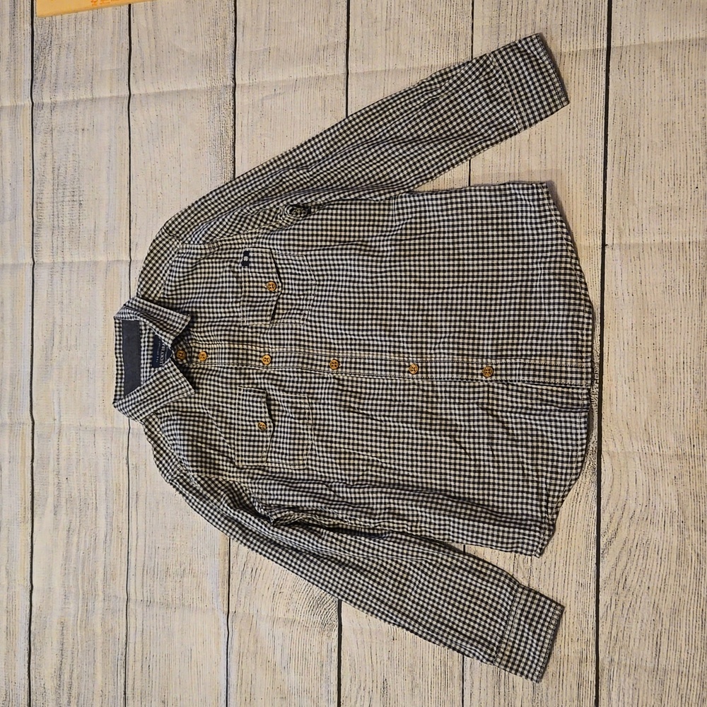 Lucky Brand Boys Plaid Button up Top SZ small